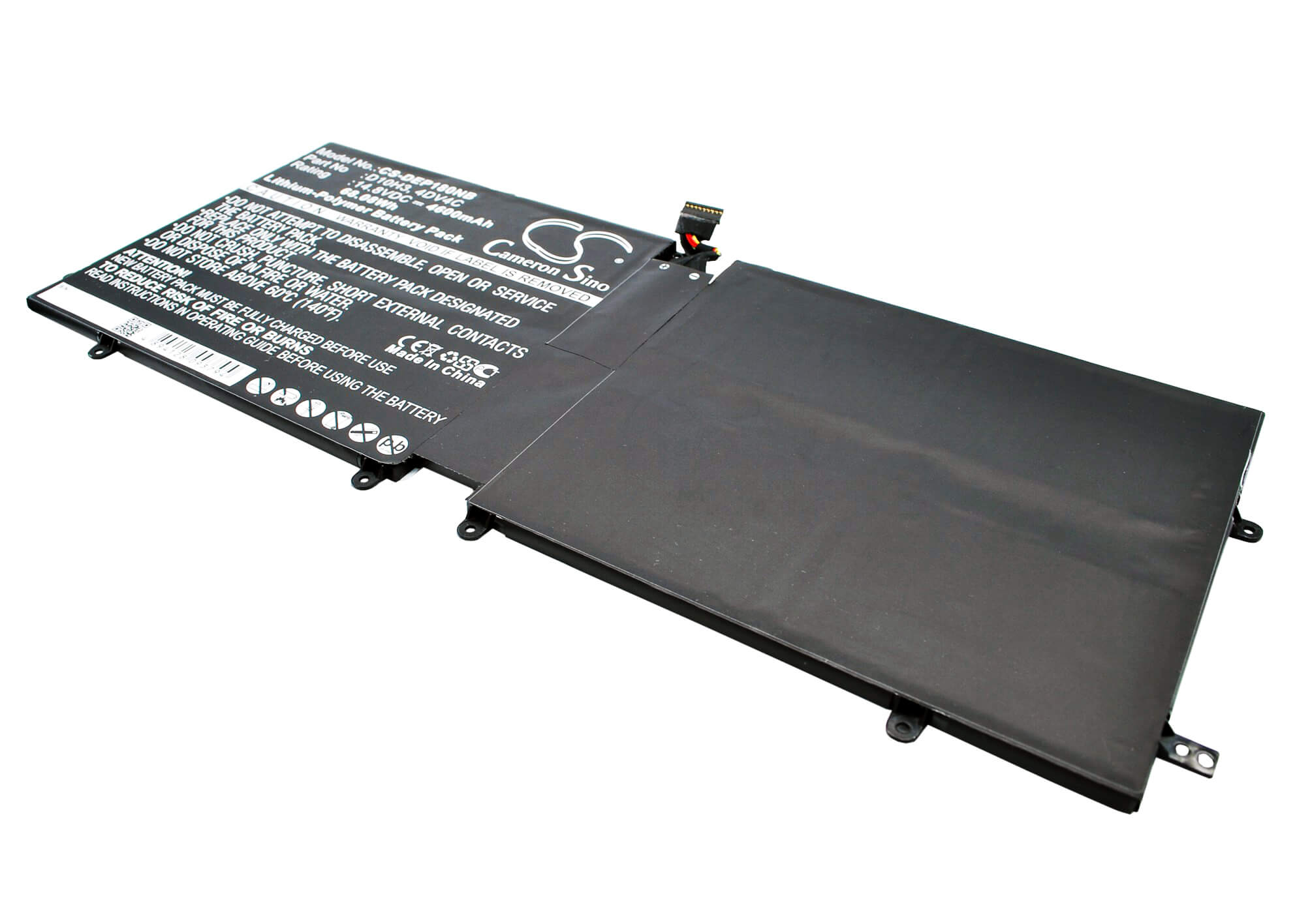 14.8V, 4600mAh, Li-Polymer Battery fits Dell, Dell Xps 18 1810, Dell Xps 18 1820, 68.08Wh