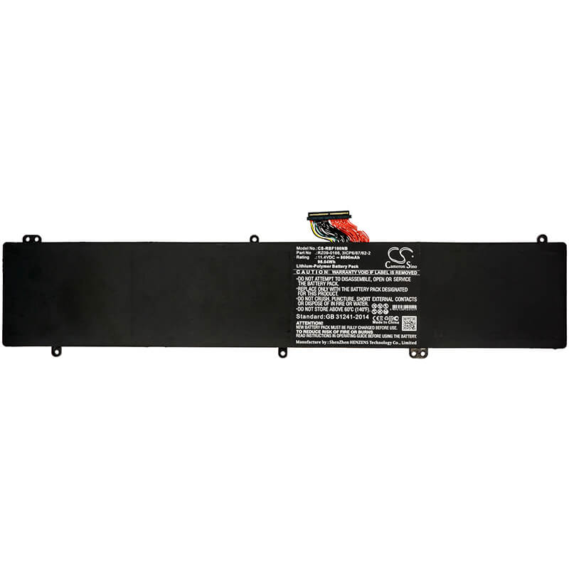 11.4V, 8600mAh, Li-Polymer Battery fits Razer, Blade F1, Blade Pro 2017 4k, 98.04Wh