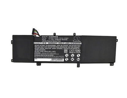 11.1V, 8100mAh, Li-Polymer Battery fits Dell, Precision M2800, Xps 15 9530, 89.91Wh