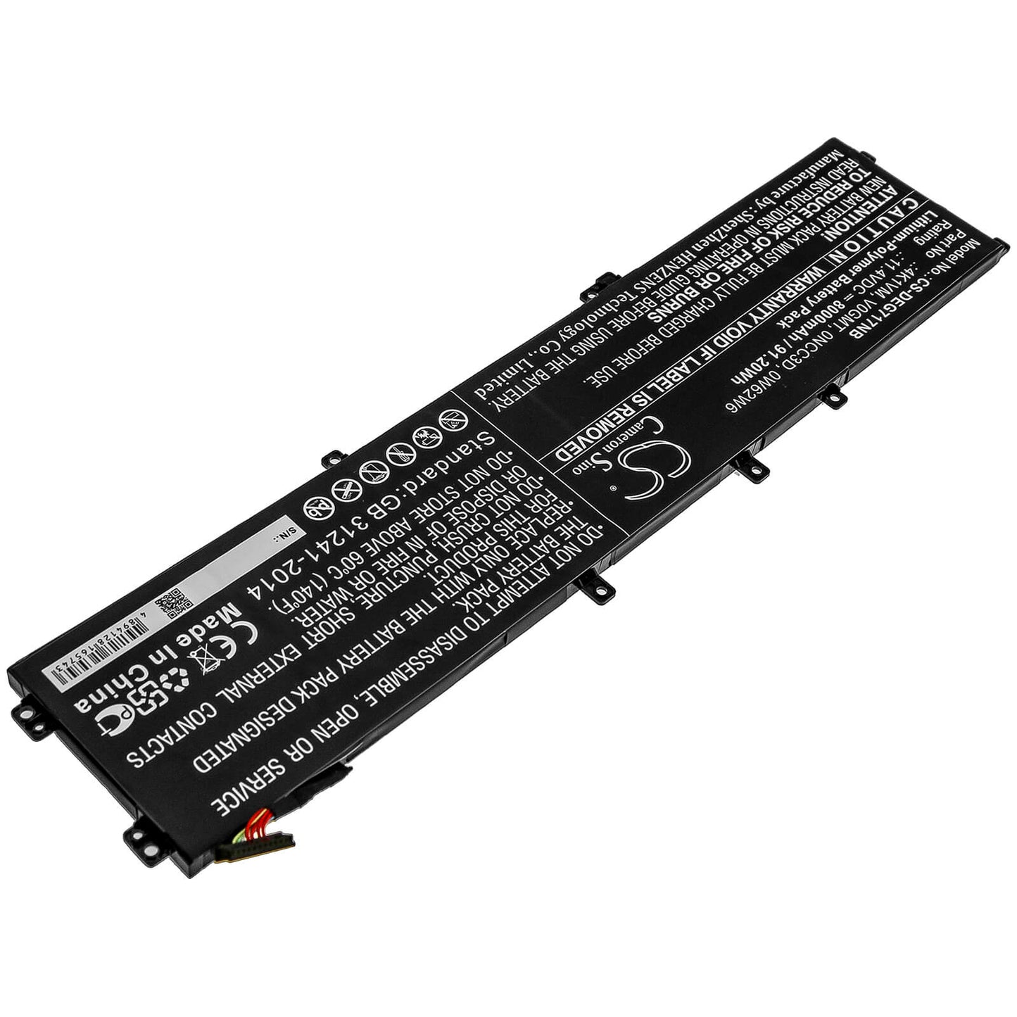 11.4V, 8000mAh, Li-Polymer Battery fits Dell, G7 17 7700, 91.2Wh