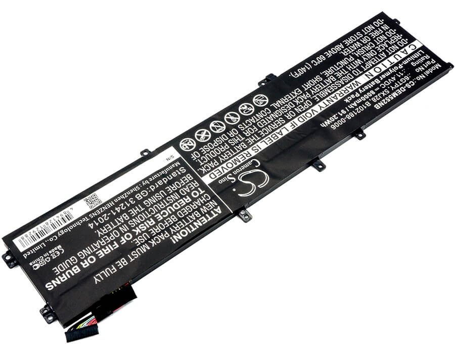 11.4V, 8000mAh, Li-Polymer Battery fits Dell, Ins 15-7590-d1535b, Ins 15-7590-d1635b, 91.2Wh