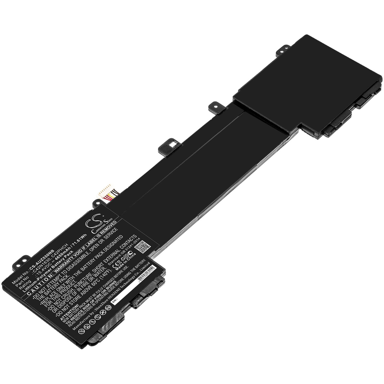 15.4V, 4650mAh, Li-Polymer Battery fits Asus, Ux550vd, Ux550vd-1a, 71.61Wh