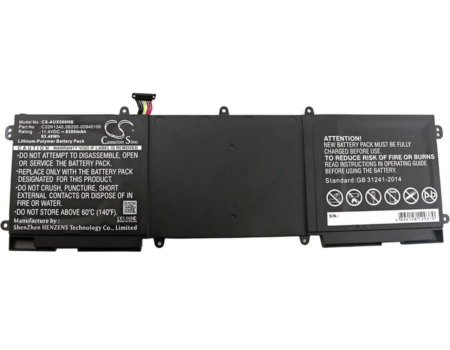 11.4V, 8200mAh, Li-Polymer Battery fits Asus, Nx500jk-dr018h, Nx550, 93.48Wh