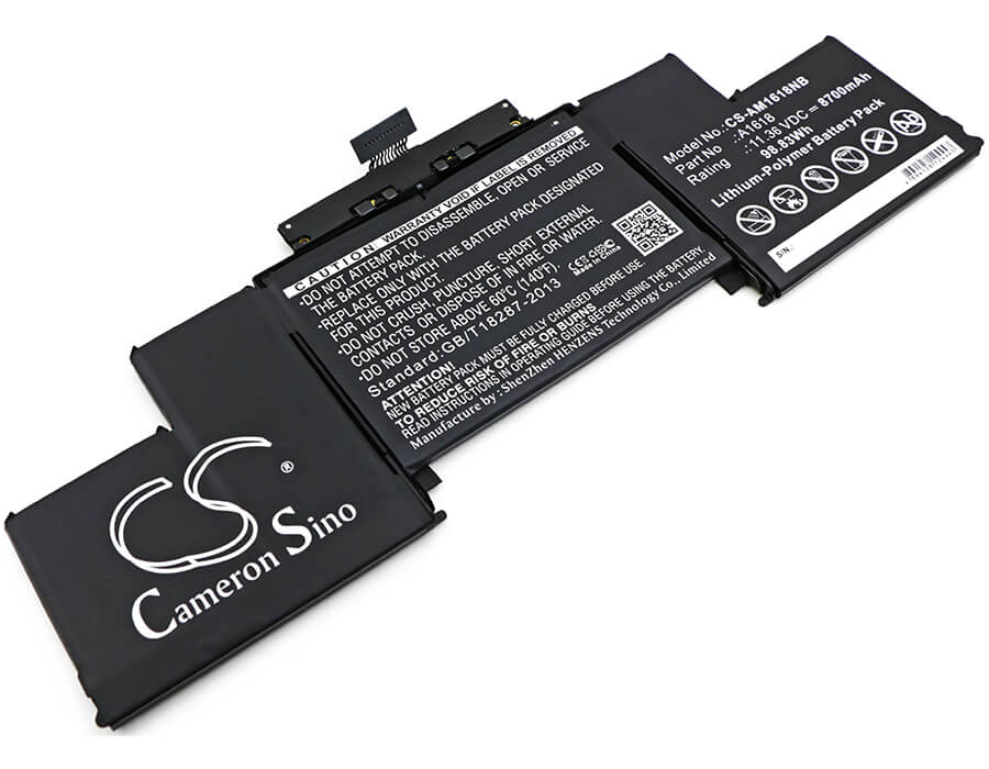 11.36V, 8700mAh, Li-Polymer Battery fits Apple, A1398 Retina 2015, Macbook Pro 15 A1398 Retina (2, 98.832Wh