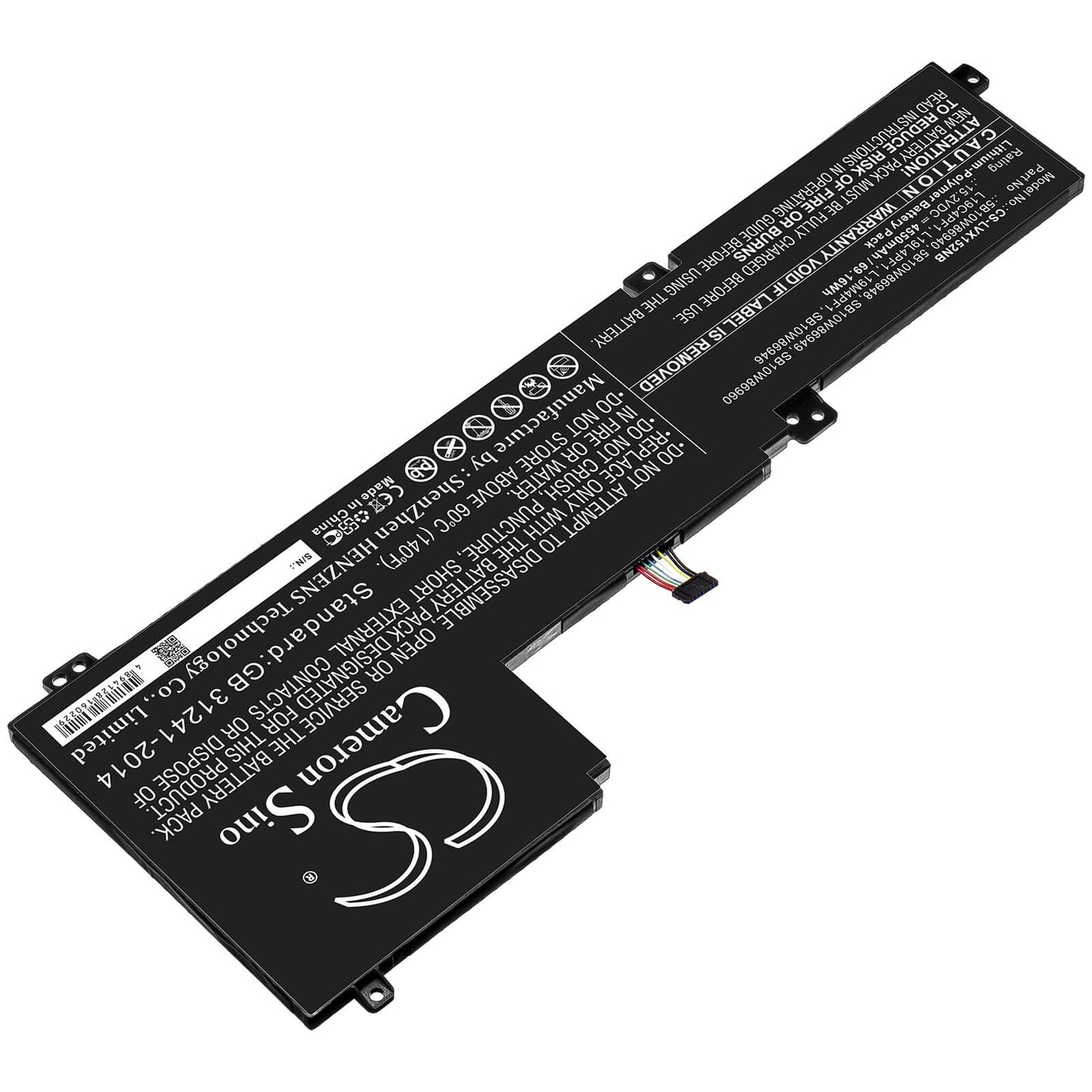 15.2V, 4550mAh, Li-Polymer Battery fits Lenovo, Ideapad 5 15, Ideapad 5-15are05 81yqcto1ww, 69.16Wh
