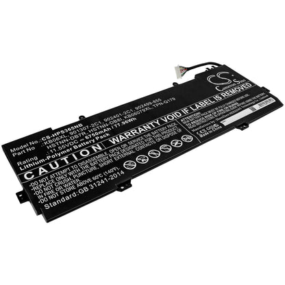 11.55V, 6750mAh, Li-Polymer Battery fits Hp, Spectre X360 15 Bl012dx, Spectre X360 15-b, 77.9625Wh