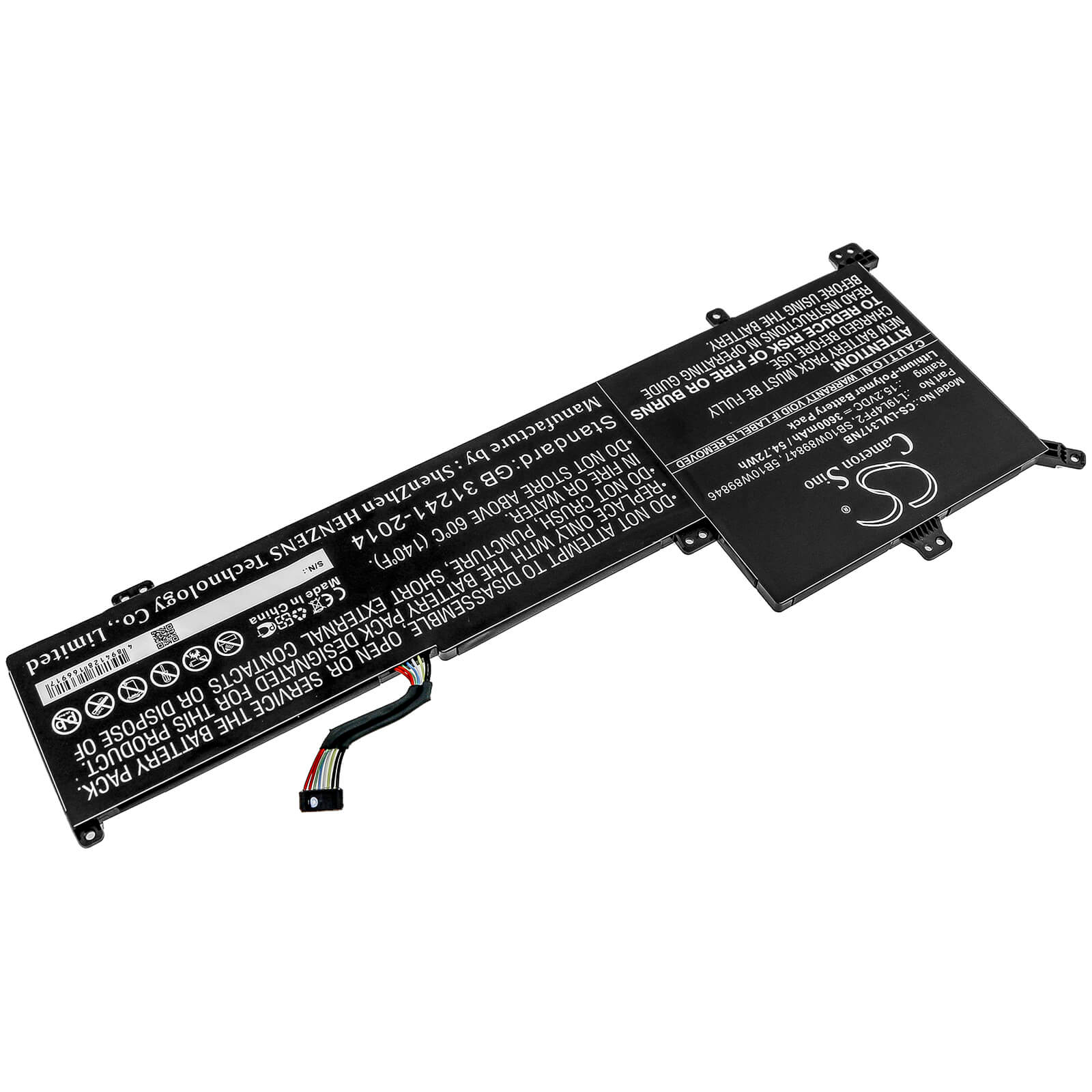 15.2V, 3600mAh, Li-Polymer Battery fits Lenovo, Ideapad 3-17ada05, Ideapad 3-17are05, 54.72Wh