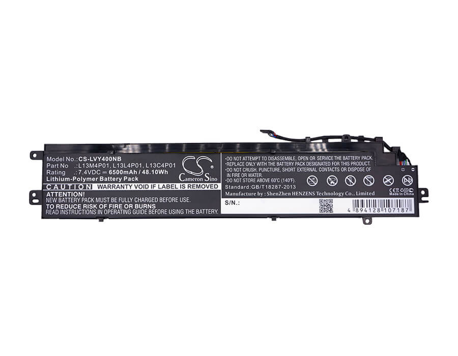 7.4V, 6500mAh, Li-Polymer Battery fits Lenovo, Erazer Y40, Erazer Y40-59423030, 48.1Wh