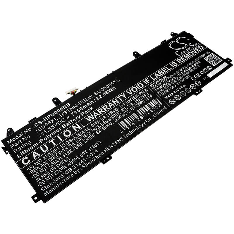 11.55V, 7150mAh, Li-Polymer Battery fits Hp, Spectre X360 15-df0000, Spectre X360 15-df0000nf, 82.5825Wh