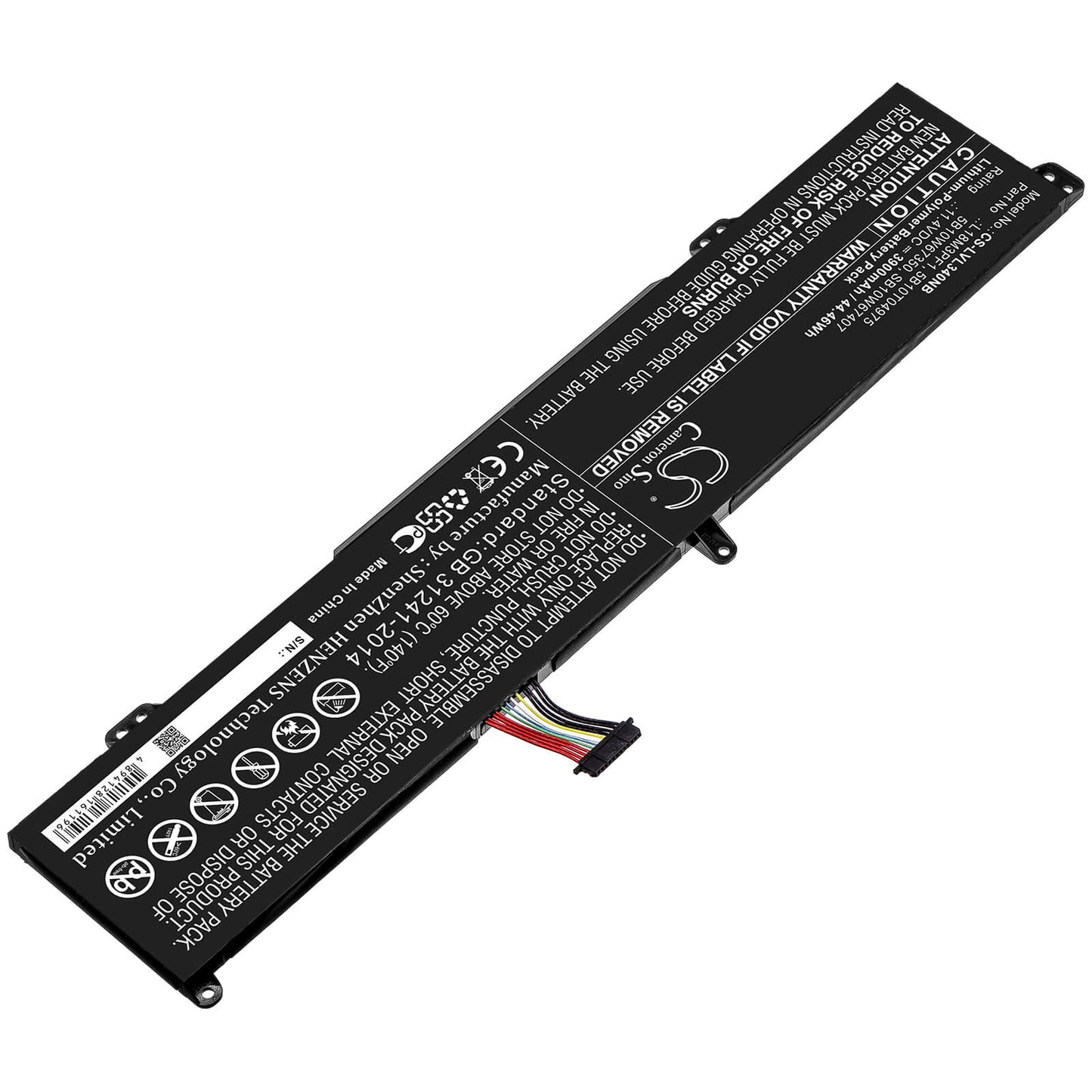 11.4V, 3900mAh, Li-Polymer Battery fits Lenovo, Ideapad L340 Sp/b, Ideapad L340-15irh, 44.46Wh