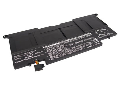 7.4V, 6800mAh, Li-Polymer Battery fits Asus, Ux31, Ux31 Ultrabook, 50.32Wh