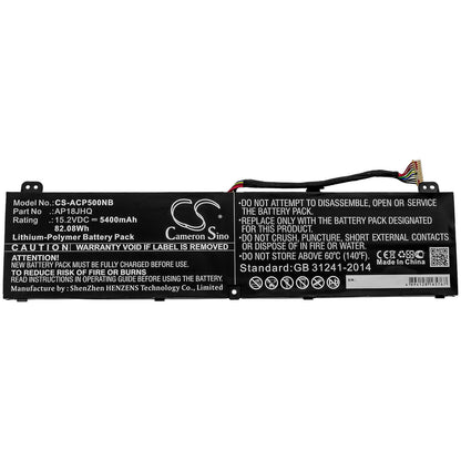 15.2V, 5400mAh, Li-Polymer Battery fits Acer, Conceptd 7 Cn715-71, Conceptd 7 Cn715-71-708a, 82.08Wh