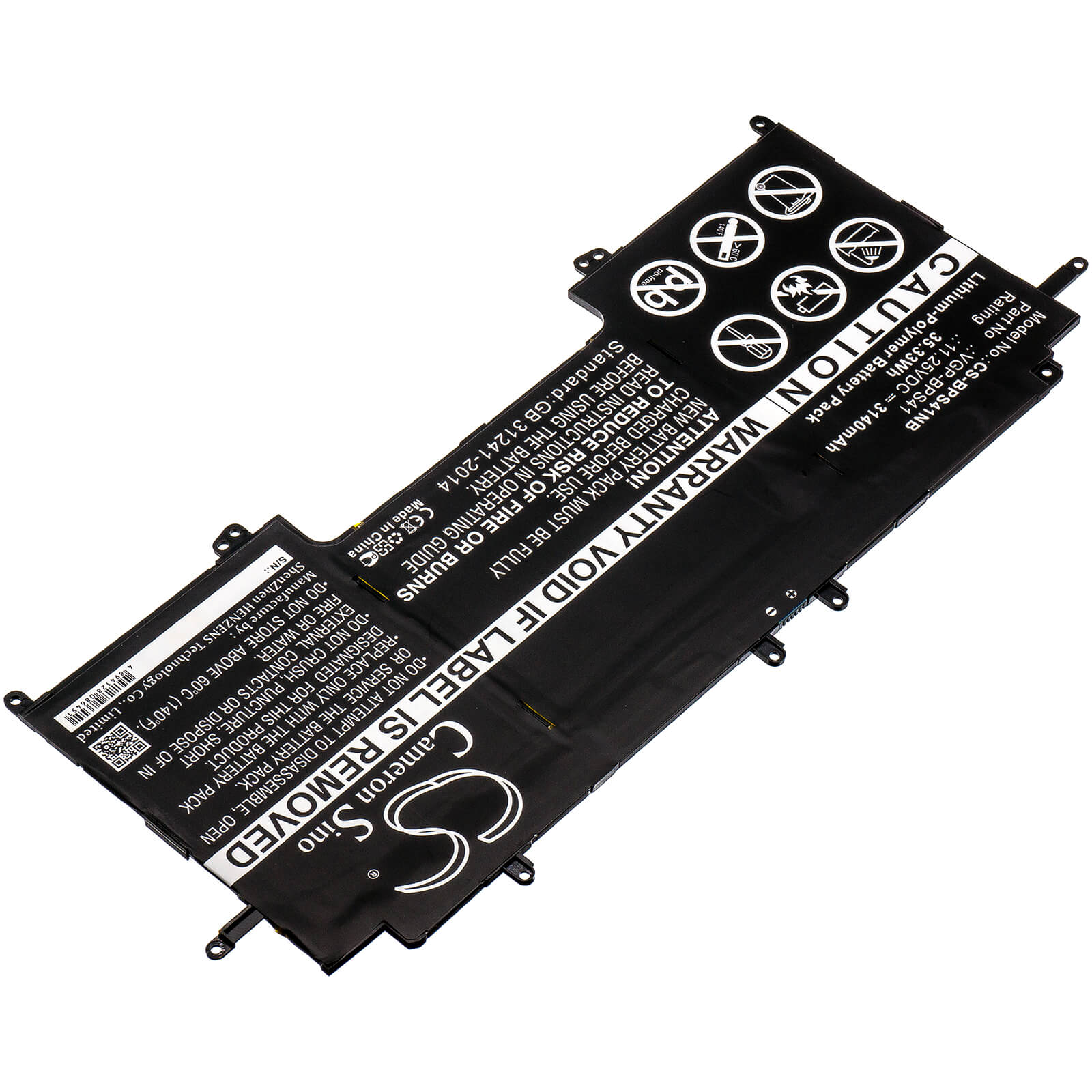 11.25V, 3140mAh, Li-Polymer Battery fits Sony, Svf13n, Svf13n12cw, 35.325Wh