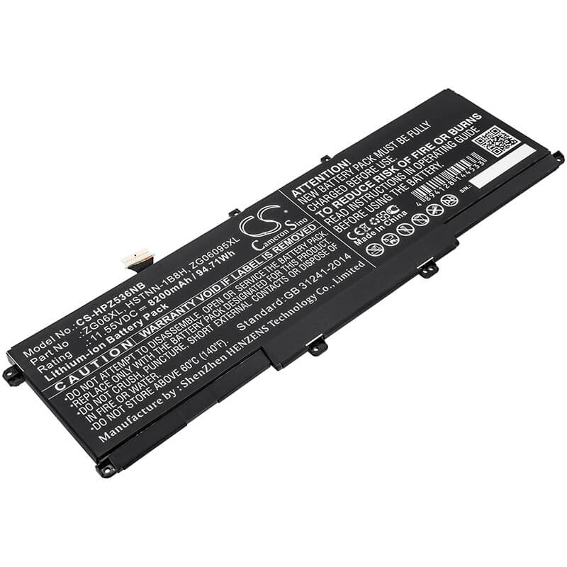 11.55V, 8200mAh, Li-ion Battery fits Hp, Zbook Studio G5, Zbook Studio G5 2zc49ea, 94.71Wh