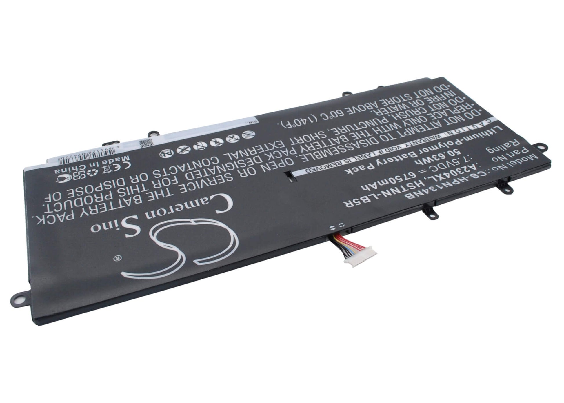 7.5V, 6750mAh, Li-Polymer Battery fits Hp, Chromebook 14, Chromebook 14 14-q063cl, 50.625Wh