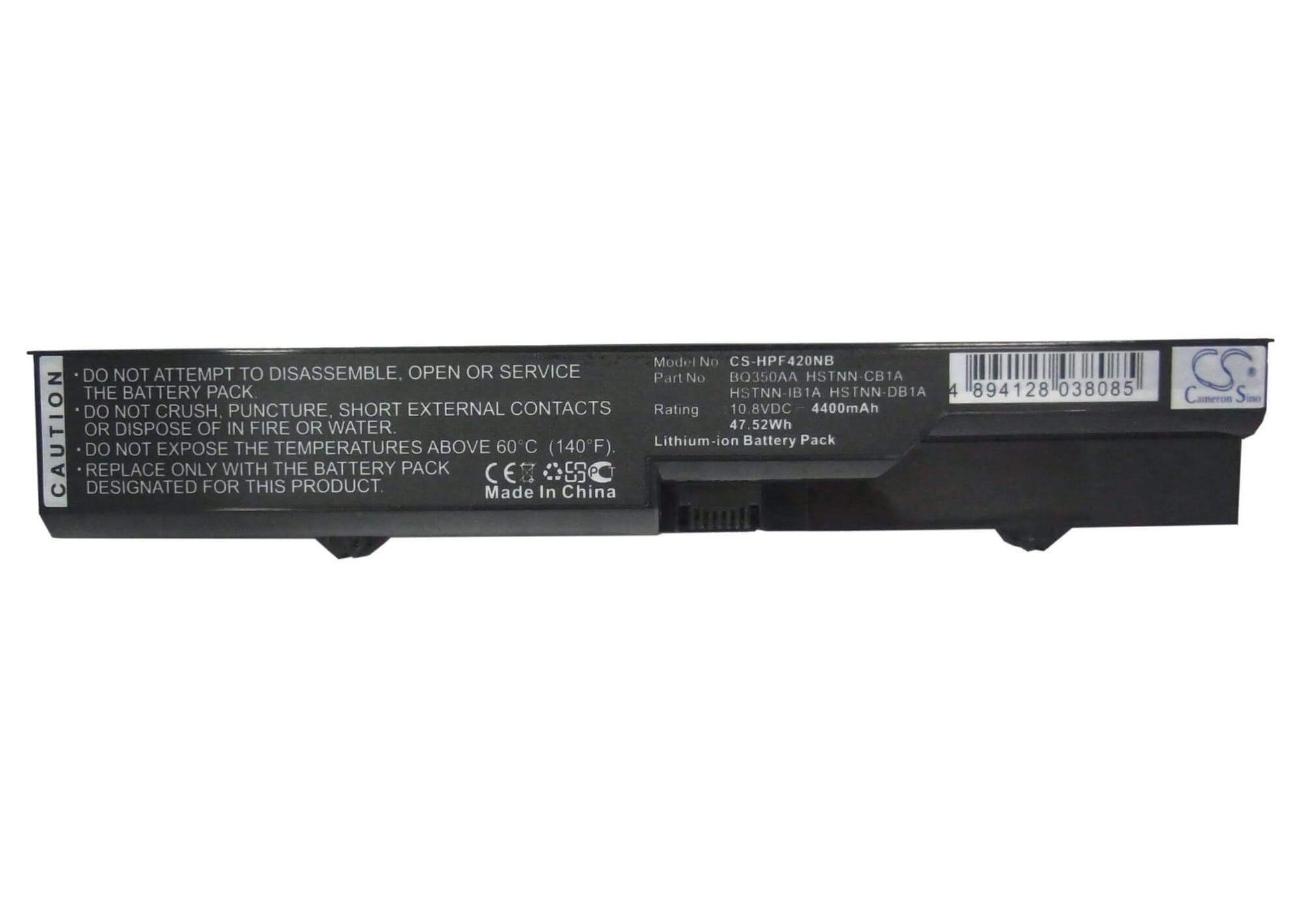 10.8V, 4400mAh, Li-ion Battery fits Hp, 420, 425, 47.52Wh