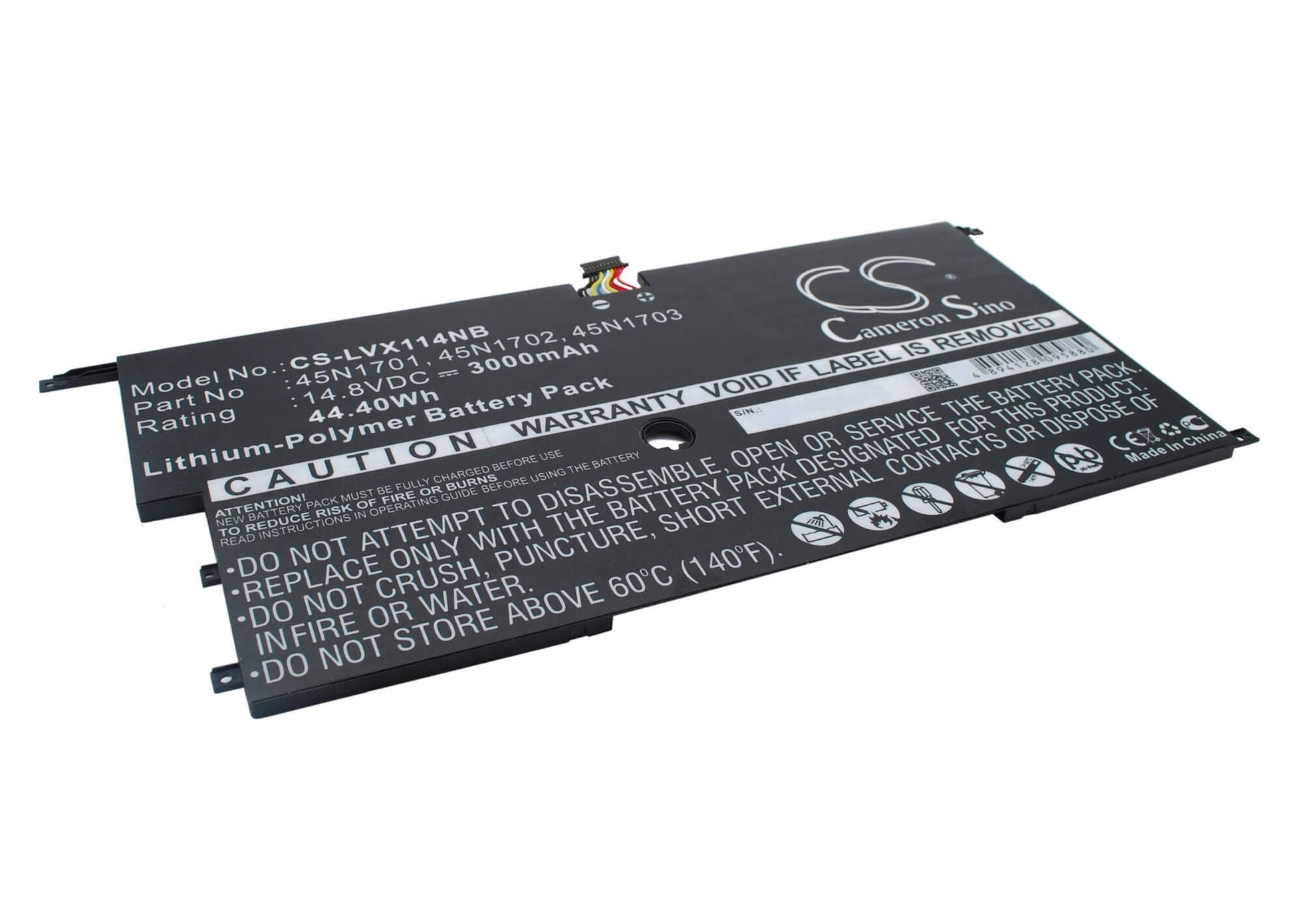 14.8V, 3000mAh, Li-Polymer Battery fits Lenovo, 20a7, 20a8, 44.4Wh