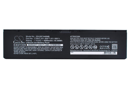 7.4V, 6080mAh, Li-Polymer Battery fits Dell, Latitude 14 7000, Latitude 14 E7440, 44.992Wh