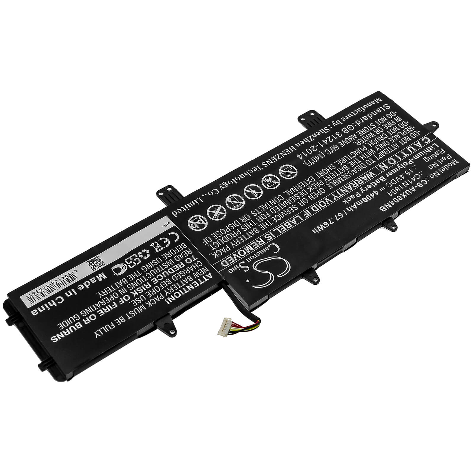 15.4V, 4400mAh, Li-Polymer Battery fits Asus, Ux450fd-1a, Ux450fd-be014t, 67.76Wh
