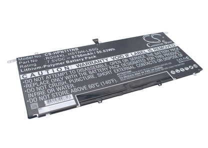 7.5V, 6750mAh, Li-Polymer Battery fits Hp, Spectre 13 Pro Ultrabook, Spectre 13-3000, 50.625Wh