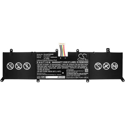 7.6V, 4900mAh, Li-Polymer Battery fits Asus, F302la-fn067h, F302la-fn113t, 37.24Wh
