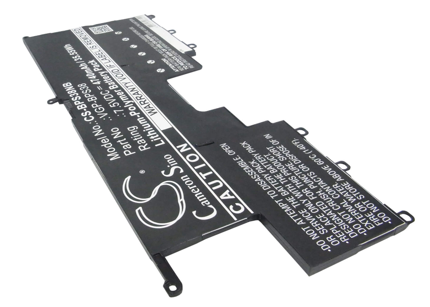 7.5V, 4740mAh, Li-Polymer Battery fits Sony, P11226scbi, P132200c, 35.55Wh