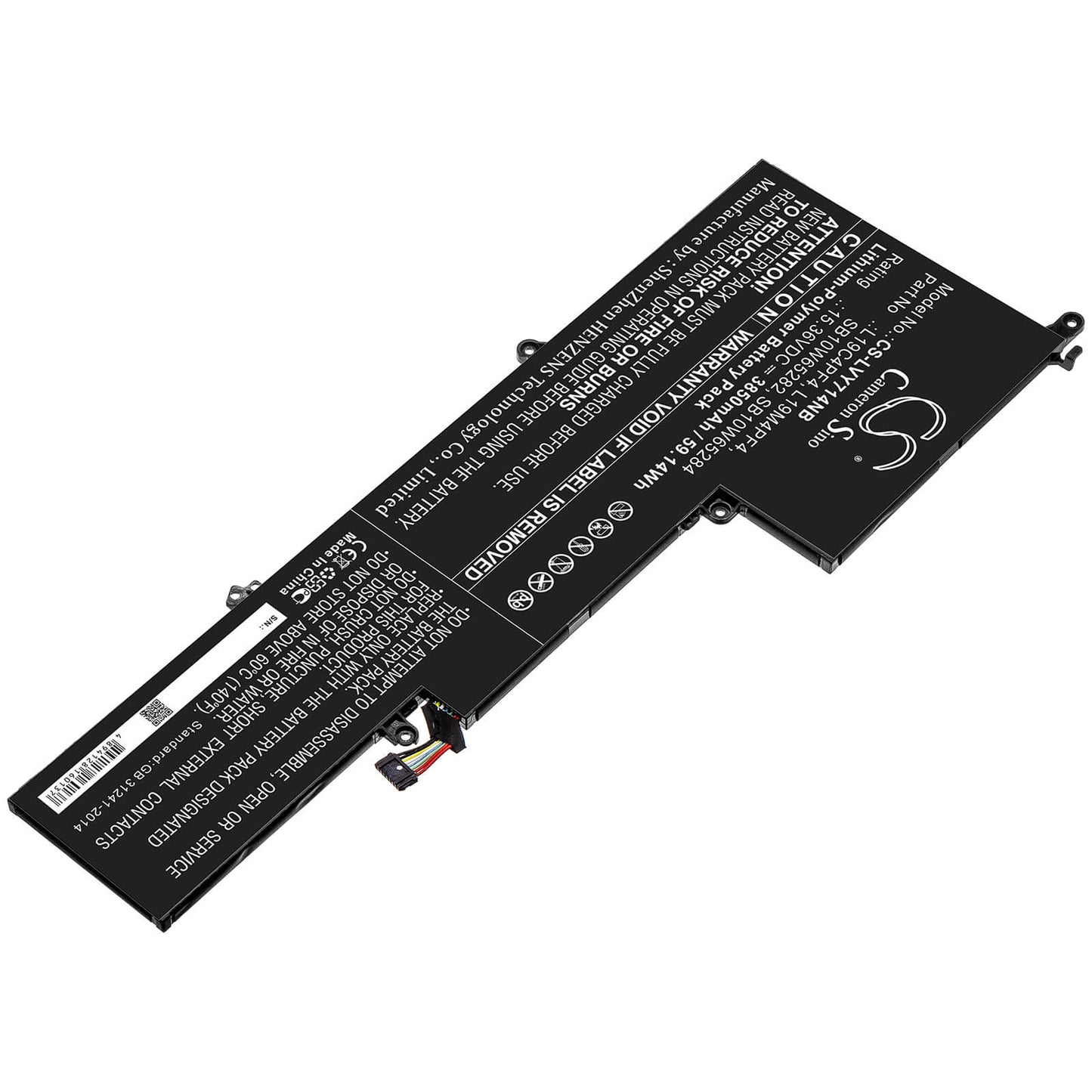 15.36V, 3850mAh, Li-Polymer Battery fits Lenovo, Yoga 14s, Yoga 7 Slim 14are05, 59.136Wh
