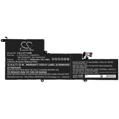 15.36V, 3850mAh, Li-Polymer Battery fits Lenovo, Yoga 14s, Yoga 7 Slim 14are05, 59.136Wh