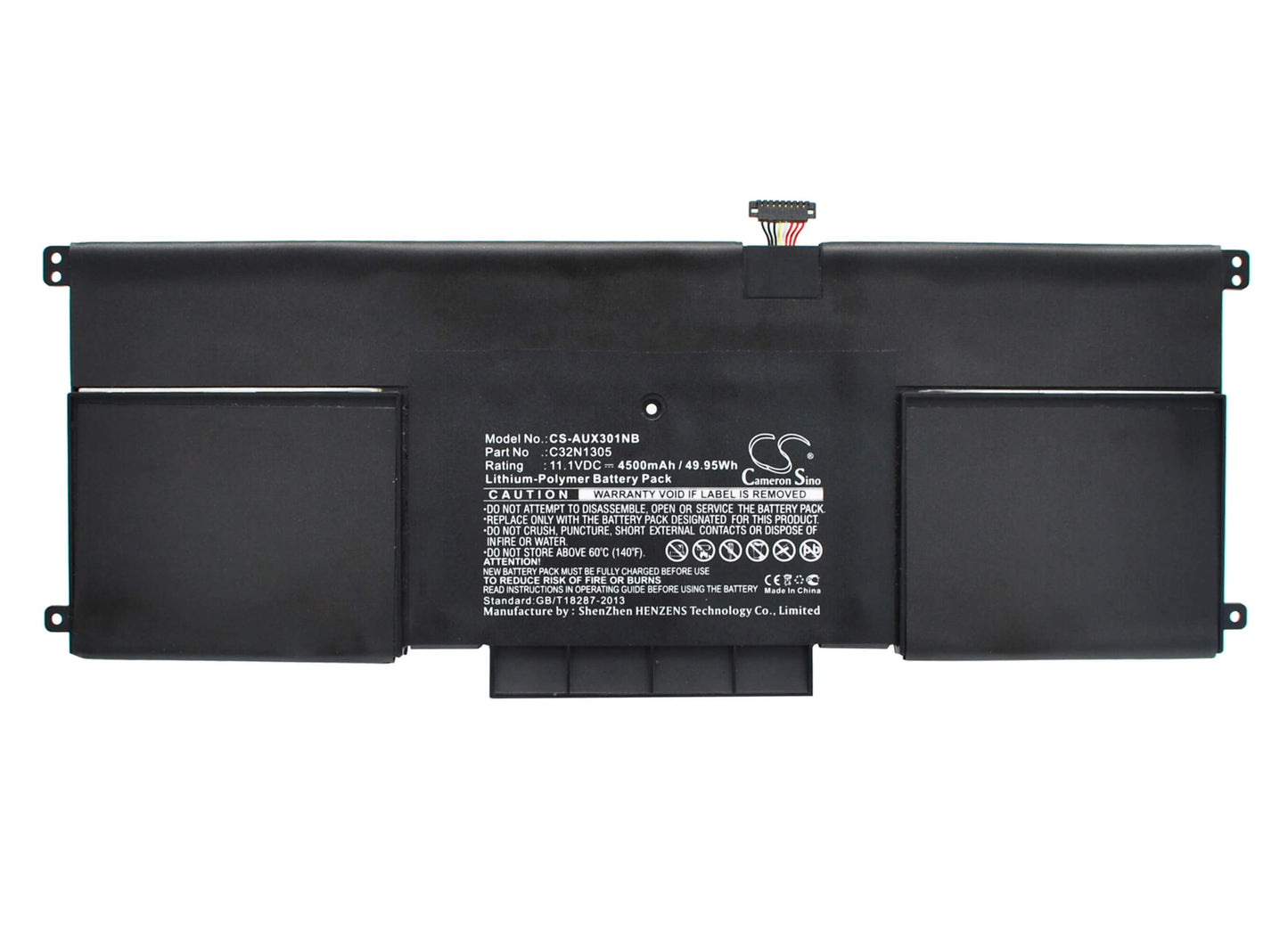 11.1V, 4500mAh, Li-Polymer Battery fits Asus, Ux301l, Ux301la, 49.95Wh