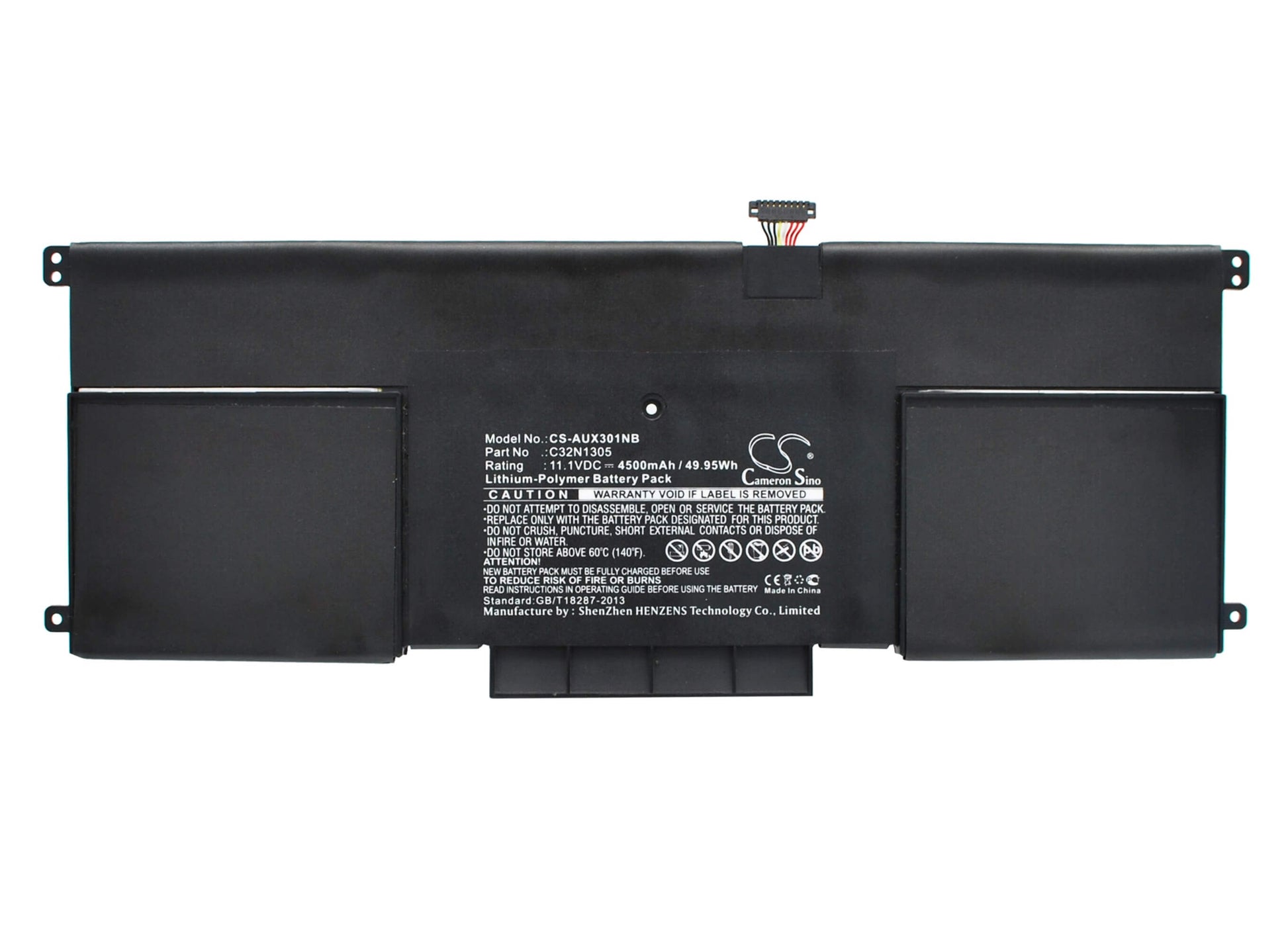 11.1V, 4500mAh, Li-Polymer Battery fits Asus, Ux301l, Ux301la, 49.95Wh