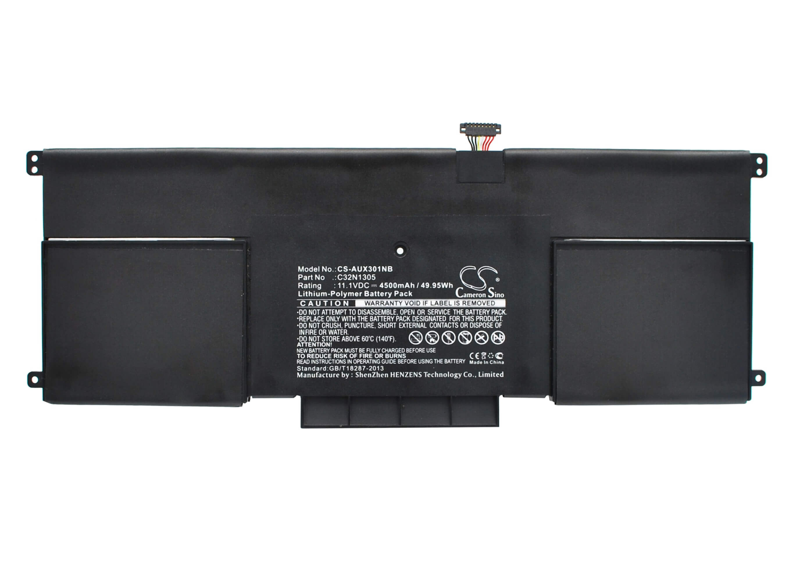 11.1V, 4500mAh, Li-Polymer Battery fits Asus, Ux301l, Ux301la, 49.95Wh