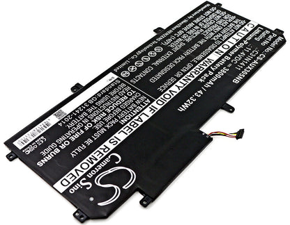 11.4V, 3800mAh, Li-Polymer Battery fits Asus, U305ca6y30, U305f 13.3 Inch, 43.32Wh