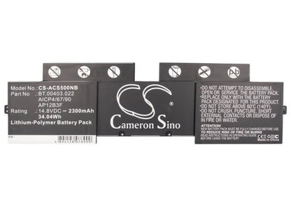 14.8V, 2300mAh, Li-Polymer Battery fits Acer, Aspire S5-391-6495, Aspire S5, 34.04Wh