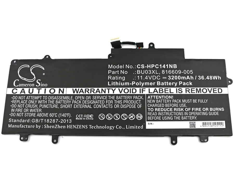 11.4V, 3200mAh, Li-Polymer Battery fits Hp, 14-ak010nr, 14-ak013dx, 36.48Wh