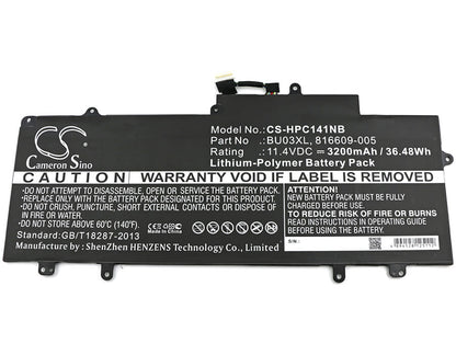 11.4V, 3200mAh, Li-Polymer Battery fits Hp, 14-ak010nr, 14-ak013dx, 36.48Wh