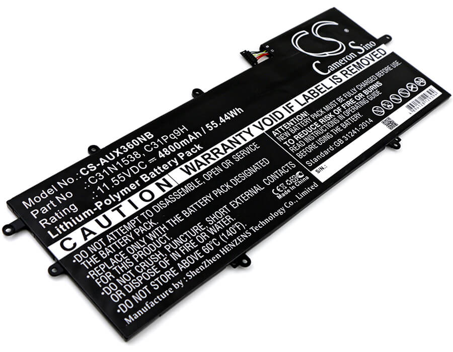 11.55V, 4800mAh, Li-Polymer Battery fits Asus, Q324ua, Q324ua-bhi7t17, 55.44Wh
