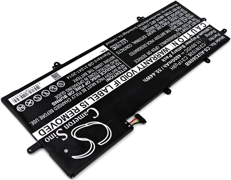 11.55V, 4800mAh, Li-Polymer Battery fits Asus, Q324ua, Q324ua-bhi7t17, 55.44Wh
