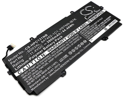 11.4V, 3900mAh, Li-Polymer Battery fits Hp, Chromebook 13 G1, Chromebook 13 G1 Core M5, 44.46Wh