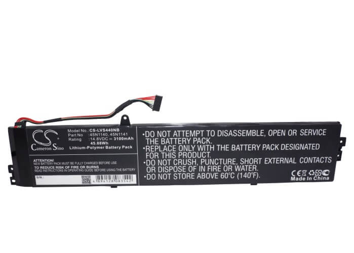14.8V, 3100mAh, Li-Polymer Battery fits Lenovo, Thinkpad S3-s431, Thinkpad S3-s440, 45.88Wh