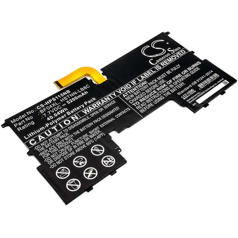 7.7V, 5200mAh, Li-Polymer Battery fits Hp, Spectre 13-af000, Spectre 13-af000nc, 40.04Wh