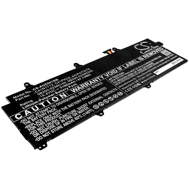 15.4V, 3100mAh, Li-Polymer Battery fits Asus, Gx501, Gx501g, 47.74Wh