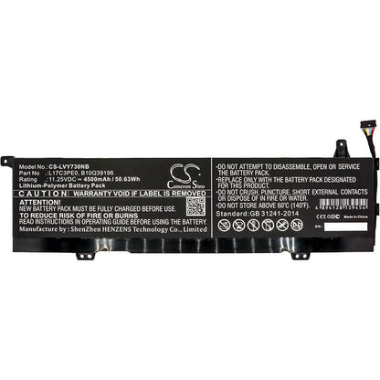 11.25V, 4500mAh, Li-Polymer Battery fits Lenovo, Yoga 730 15, Yoga 730-13ikb, 50.625Wh