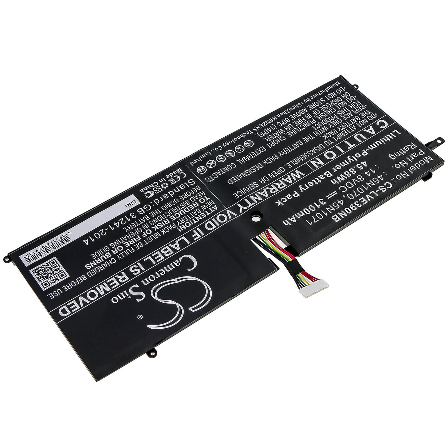 14.8V, 3100mAh, Li-Polymer Battery fits Lenovo, Thinkpad X1 Carbon, Thinkpad X1 Carbon 3444, 45.88Wh
