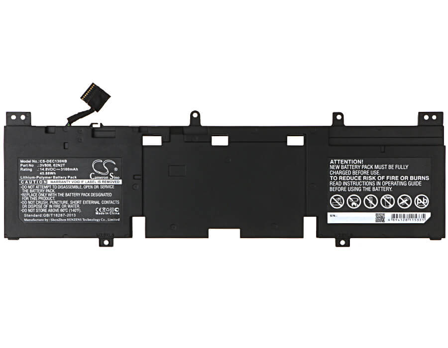 14.8V, 3100mAh, Li-Polymer Battery fits Dell, Alienware 13, Alienware Echo 13, 45.88Wh