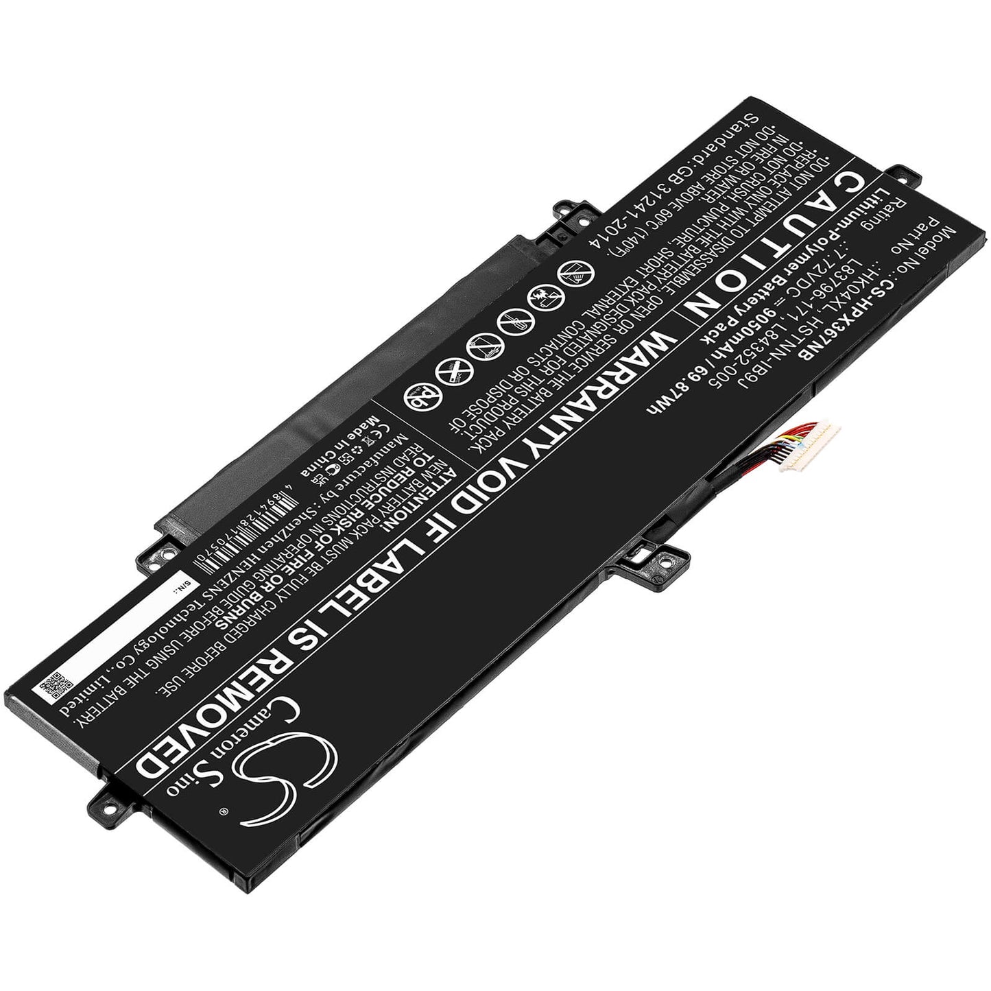 7.72V, 9050mAh, Li-Polymer Battery fits Hp, Elitebook X360 1040 G7, Elitebook X360 1040 G7 119y7ea, 69.866Wh
