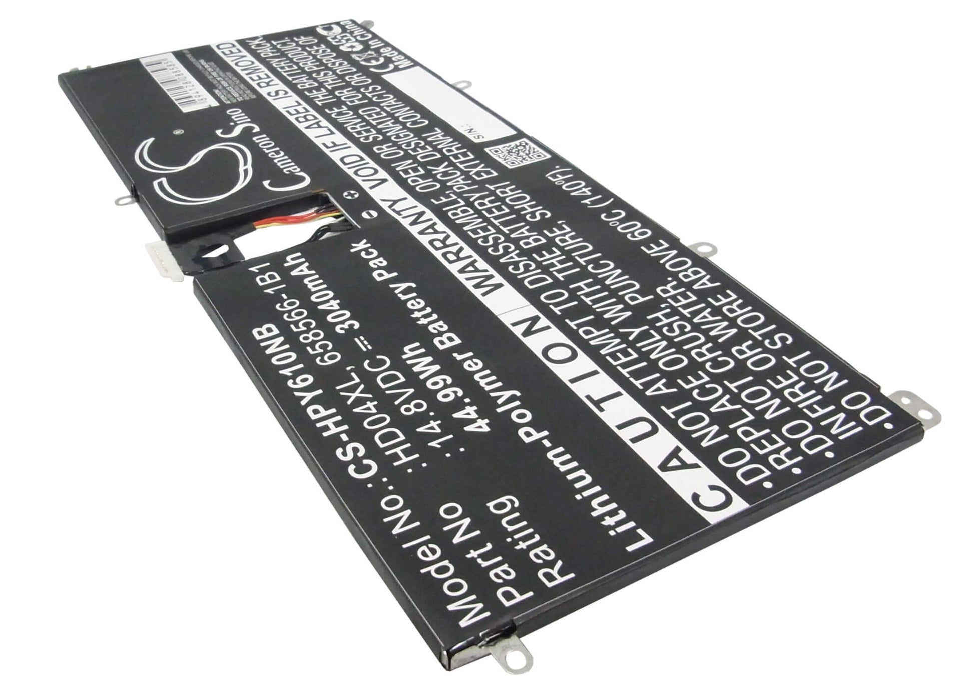 14.8V, 3040mAh, Li-Polymer Battery fits Hp, Envy 6-1000, Envy Spectre Tu Xt 13-2000eg, 44.992Wh