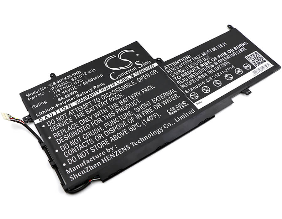 11.55V, 5600mAh, Li-Polymer Battery fits Hp, Gaming Pavilion 15-dk0001ne, Gaming Pavilion 15-dk0003nq, 64.68Wh