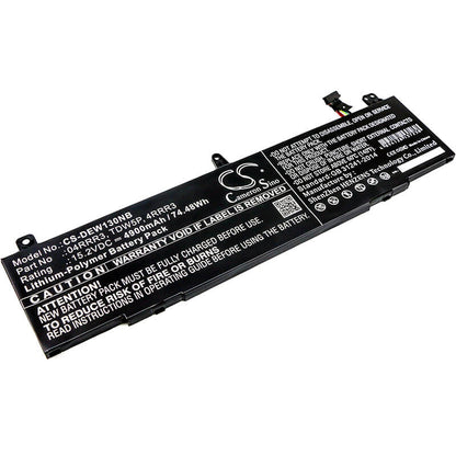 15.2V, 4900mAh, Li-Polymer Battery fits Dell, Alienware 13 R3, Alienware 13(alw13c-d1738), 74.48Wh