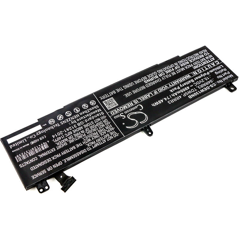 15.2V, 4900mAh, Li-Polymer Battery fits Dell, Alienware 13 R3, Alienware 13(alw13c-d1738), 74.48Wh
