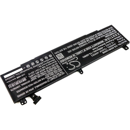15.2V, 4900mAh, Li-Polymer Battery fits Dell, Alienware 13 R3, Alienware 13(alw13c-d1738), 74.48Wh
